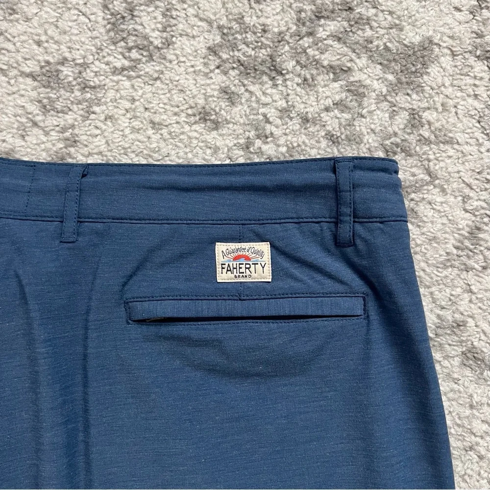 Faherty Men’s All Day Shorts Blue Athletic Casual Hybrid Performance Size 38